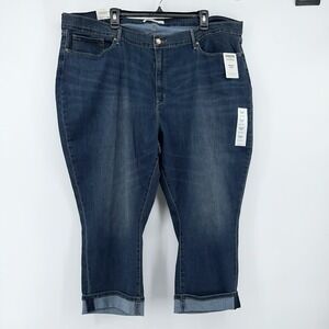 Levi Strauss Women's Signature Gold Mid-Rise Capris Stretch Blue Size‎ 28/ W39